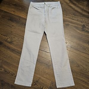 Rafaella Sport Women's Gray Curvy Stretch Straight Leg Jeans Size 10